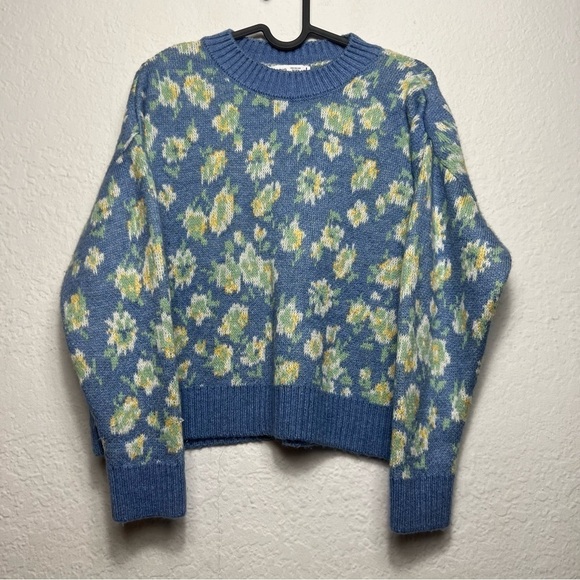 Mango Floral Knit Long Sleeve Sweater - Picture 2 of 8